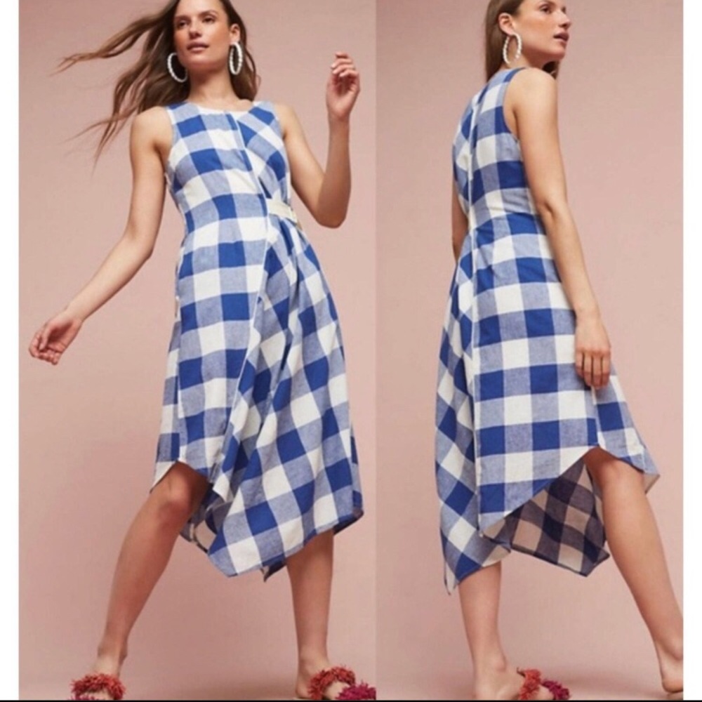Anthropologie Maeve women’s gingham picnic dress